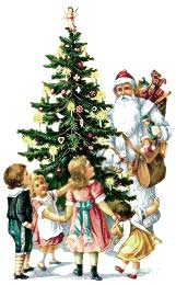 Christmas Tree and Santa Claus